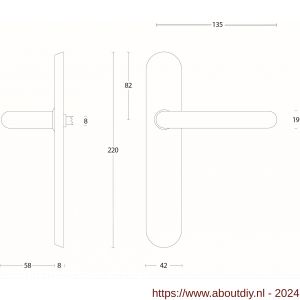 Intersteel Living 0576 deurkruk Rond diameter 19 mm verdekt blind RVS - A26001937 - afbeelding 2