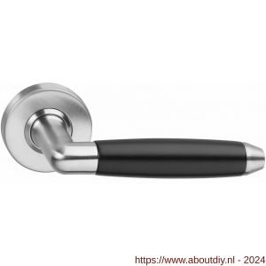 Intersteel Living 0640 deurkruk Combinatie op rozet met ring met veer RVS-zwart - A26007346 - afbeelding 1