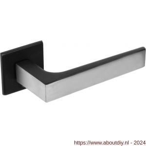 Intersteel Exclusives 0723 deurkruk Moors nummer 1 met vierkante rozet 50x50x5 mm geveerd RVS-zwart - A26008427 - afbeelding 1