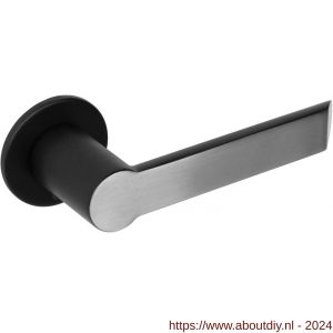 Intersteel Exclusives 0727 deurkruk Moors nummer 2 met ronde rozet diameter 52x5 mm geveerd RVS-zwart - A26008431 - afbeelding 1