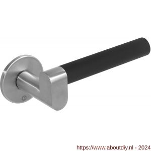 Intersteel Exclusives 0732 deurkruk Munnikhof Dock Black met ronde rozet diameter 52x5 mm geveerd RVS - A26008436 - afbeelding 1