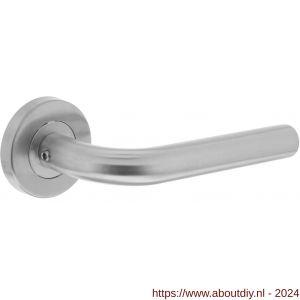 Intersteel 1231 deurkruk Recht basic op rond geveerde rozet diameter 53x9 mm RVS geborsteld - A26000591 - afbeelding 1