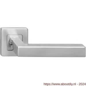Intersteel Living 1249 gatdeel deurkruk Vierkant op rozet vierkant dubbel geveerd RVS - A26000617 - afbeelding 1