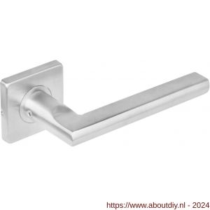 Intersteel Essentials 1252 deurkruk Hoek 90 graden plat op rozet vierkant dubbel geveerd RVS - A26005557 - afbeelding 1