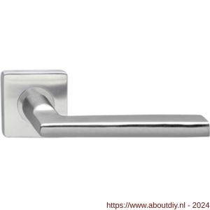 Intersteel Living 1252 gatdeel deurkruk Hoek 90 graden plat op rozet vierkant dubbel geveerd RVS - A26005558 - afbeelding 1