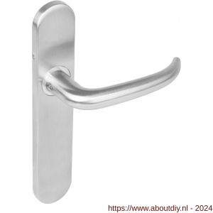 Intersteel Essentials 1294 deurkruk Sabel op verdekt schild blind met nokken 7 mm RVS EN 1906/4 - A26001769 - afbeelding 1
