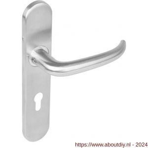 Intersteel Essentials 1294 deurkruk Sabel op verdekt schild profielcilindergat 72 mm met nokken 7 mm RVS EN 1906/4 - A26001770 - afbeelding 1