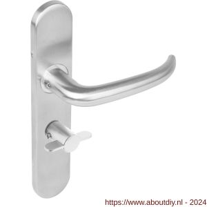 Intersteel Essentials 1294 deurkruk Sabel op verdekt schild WC 72/8 met nokken 7 mm RVS EN 1906/4 - A26001771 - afbeelding 1