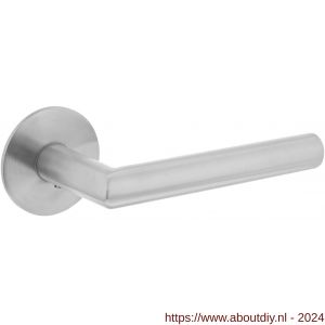 Intersteel Essentials 1840 deurkruk Hoek 90 graden vastdraaibaar geveerd op ronde magneet rozet RVS - A26007496 - afbeelding 1