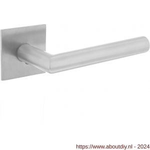 Intersteel Essentials 1850 deurkruk Hoek 90 graden vastdraaibaar geveerd op vierkante magneet rozet RVS - A26007497 - afbeelding 1