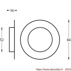 Intersteel Essentials 4476 schuifdeurkom diameter 52/85 mm RVS - A26007660 - afbeelding 2