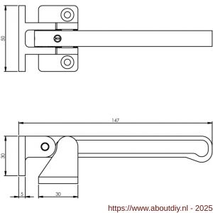 Intersteel Essentials 4800 SKG kierstandhouder 480052 Curve naar buitendraaiend RVS - A26007269 - afbeelding 2