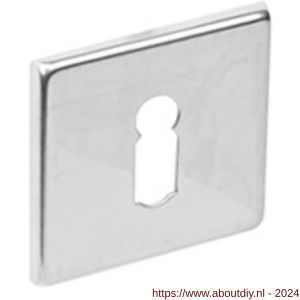Intersteel Exclusives 3432 sleutelplaatje staal verdekt vierkant 50x50x5 mm RVS gepolijst - A26006269 - afbeelding 1