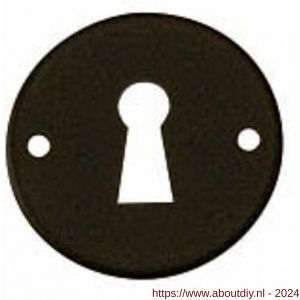 Intersteel Living 3627 sleutelplaatje diameter 49x2 mm smeedijzer zwart - A26007607 - afbeelding 1