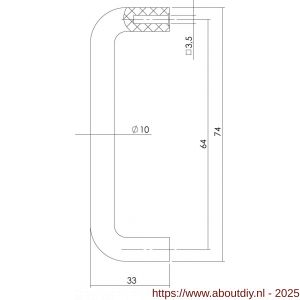 Intersteel Living 9035 meubelgreep nylon 64 mm 74 mm zonder bus zwart - A26004349 - afbeelding 2