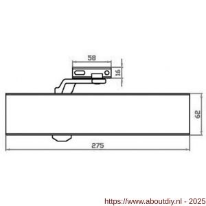 Intersteel Essentials 4801 deurdranger met schaararm 102 275x62x45 mm sluitkracht 2~6 - A26006941 - afbeelding 2