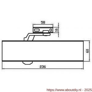 Intersteel Essentials 4801 deurdranger met schaararm 108 236x60x39 mm met sluitvertraging sluitkracht 2~5 - A26006944 - afbeelding 2