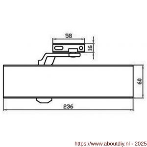 Intersteel Essentials 4801 deurdranger met schaararm 108 236x60x39 mm met sluitvertraging sluitkracht 2~5 - A26006944 - afbeelding 2