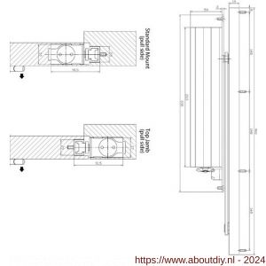 Intersteel Essentials 4801 deurdranger inbouw met glijarm 116 260x59x37 mm sluitkracht 2~5 - A26006949 - afbeelding 2