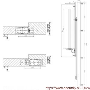 Intersteel Essentials 4801 deurdranger inbouw met glijarm 118 215x54x32 mm sluitkracht 2~4 - A26006950 - afbeelding 2