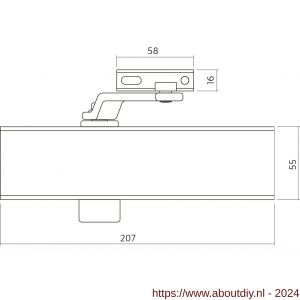 Intersteel Essentials 4801 deurdranger met schaararm 120 207x55x40 mm sluitkracht 2~4 zilvergrijs - A26006951 - afbeelding 2