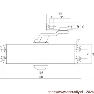 Intersteel Essentials 4801 deurdranger met schaararm 122 179x42x64 mm sluitkracht 2~4 zilvergrijs - A26006952 - afbeelding 2