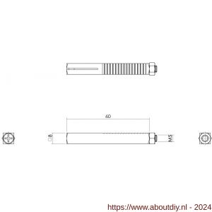 Intersteel Essentials 9755 accessoireset M 1 wisselstift keilbout bevestiging 8x60 mm - A26010072 - afbeelding 2