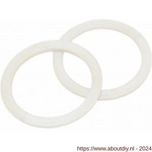 Intersteel 9971 nylon ring 18 mm plat wit - A26007488 - afbeelding 1