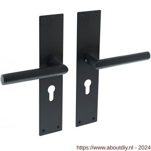 Intersteel Living 0583 deurkruk Jura met langschild 250x55x2 mm PC 55 mm RVS-zwart - A26007108 - afbeelding 1