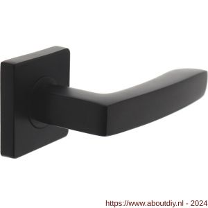 Intersteel Living 1712 deurkruk Minos op geveerde rozet 55x55x9.5 mm met 7 mm nokken zwart - A26007117 - afbeelding 1