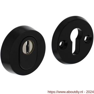 Intersteel Living 3750 SKG3 PC-veiligheids rozet diameter 60 mm met UTB kerntrek beveiliging aluminium-zwart - A26010535 - afbeelding 1