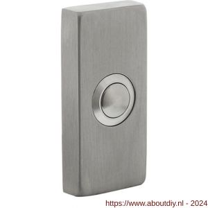 Intersteel Essentials 3990 deurbel rechthoekig verdekt 65x30x10 mm RVS - A26010562 - afbeelding 1