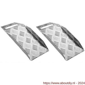 SecuCare portable drempelhulp aluminium breedte 15 cm hoogte 0-10 cm 150 kg set 2 stuks - A50750239 - afbeelding 1