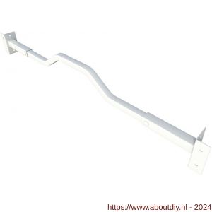 SecuBar Combi bovenlicht-klapraam barrière-stang staal 68-87 cm RAL 9010 wit - A50750119 - afbeelding 1