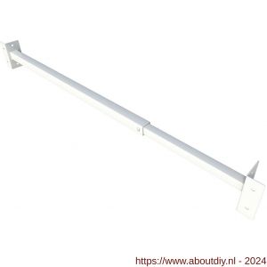 SecuBar Single bovenlicht-klapraam barrière-stang staal 100-180 cm RAL 9010 wit - A50750122 - afbeelding 1