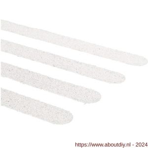 SecuCare antislip sticker langwerpig 19x600 mm binnen en buiten trap 15 treden set 15 stuks wit - A50750274 - afbeelding 1