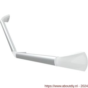 SecuCare wandbeugel aluminium hoek 45 graden 30x30 cm links-rechts wit met montage materiaal - A50750214 - afbeelding 1