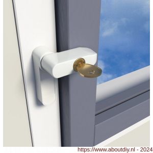 SecuMax raamgrendel 832 draai-kiepramen inclusief slot en sleutel RAL 9010 wit voor draai- en kiepraam - A50750187 - afbeelding 2