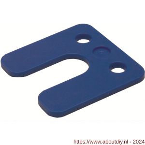 GB 34744 drukplaat met sleuf blauw 4 mm 70x70 mm kunststof in zakverpakking - A18000847 - afbeelding 1