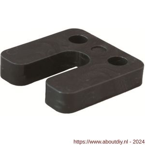 GB 34850 hogedrukplaat met sleuf 10 mm 70x70 mm zwart ABS in zakverpakking - A18000870 - afbeelding 1