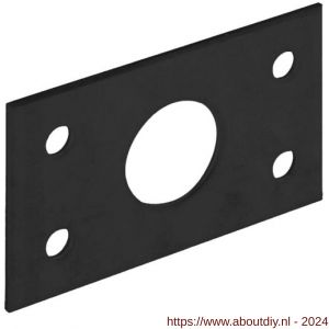 GB 744172 plaat voor staartgrendel 40x66 mm 2 mm epoxy coating zwart - A18002895 - afbeelding 1