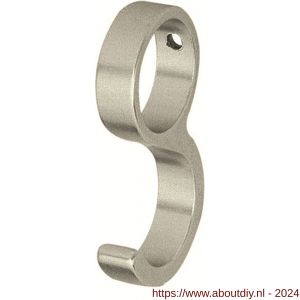 Hermeta 0591 schuifhaak voor ronde garderobebuis d=19 mm nieuw zilver - A20100394 - afbeelding 1