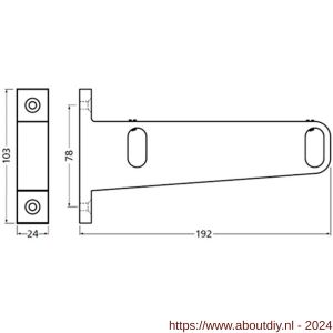 Hermeta 1081 garderobebuis steun eind rechts Gardelux 1 type 5 mat zwart EAN sticker - A20101567 - afbeelding 2