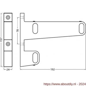 Hermeta 1091 garderobebuis steun eind rechts Gardelux 1 type 6 nieuw zilver EAN sticker - A20102177 - afbeelding 2