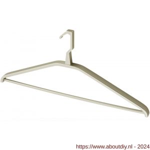 Hermeta 1263 garderobe kledinghanger Gardelux 1 zelfrichtend nieuw zilver EAN sticker - A20102237 - afbeelding 1