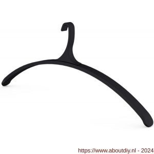 Hermeta 1272 garderobe kledinghanger Gardelux 1 zelfrichtend mat zwart EAN sticker - A20101642 - afbeelding 1