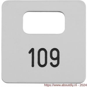Hermeta 2100 garderobe nummerplaatje Gardelux 2 voor bezoeker zilver - A20101385 - afbeelding 1