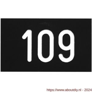 Hermeta 2105 garderobe nummerplaatje Gardelux 2 voor garderobelijst zwart - A20100562 - afbeelding 1
