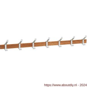 Hermeta 2684 wand garderobe kapstok serie A 7-haaks hout winkelverpakking - A20100623 - afbeelding 1