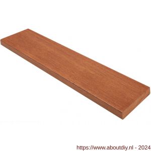 Hermeta 3007 zitbank zitdeel hout 90x25 mm meranti hardhout per meter - A20101350 - afbeelding 1